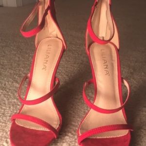 LILIANA Red Strappy Heels